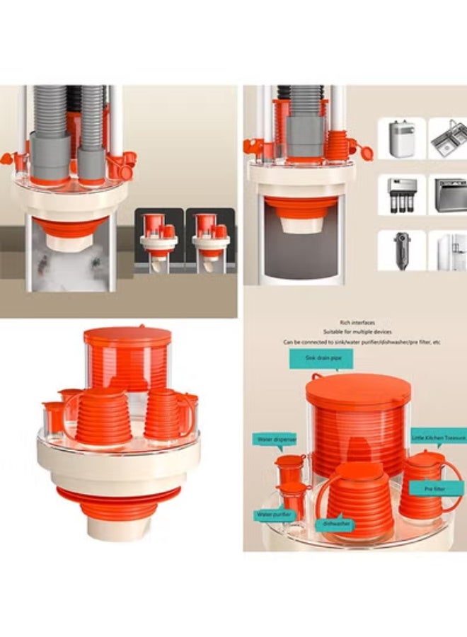 fantasize Universal Fit Drain Pipe Hose Silicone Plug, Kitchen and Bathroom Drain Pipe Plug Effective Drainages Solution Pipe Joint Plug Prevent Odors Blockages, Drain Hose Sealing Plug for Laundry Room - Image 2